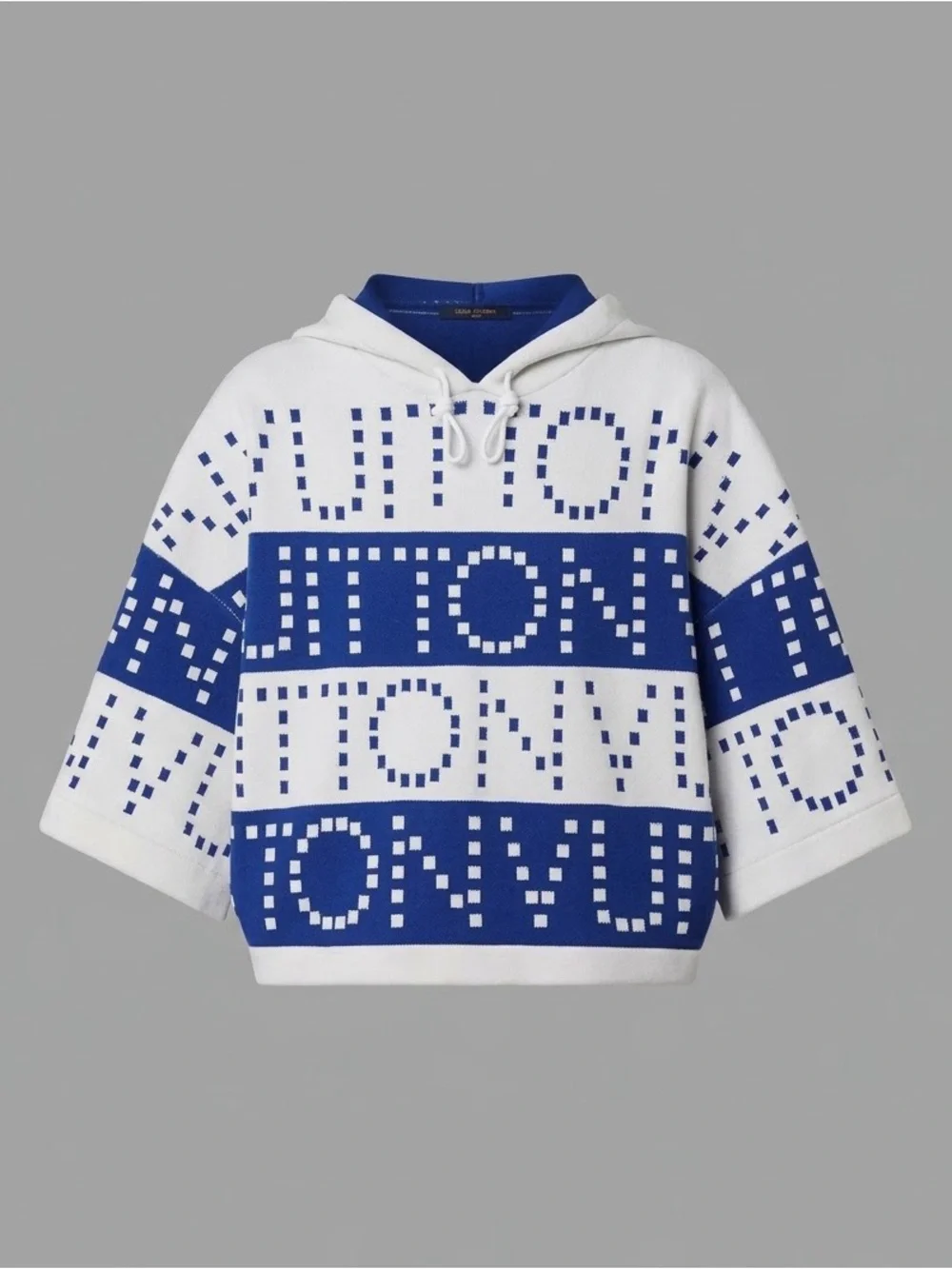 LOUIS VUITTON NWT SIGNATURE CHUNKY STRIPES HOODIE OVERSIZED LOGO SMALL LV